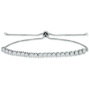 Giani Bernini Sterling Silver Cubic Zirconia Bolo Bracelet